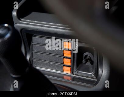 Modifiziertes Mk3 Ford Escort retro hatchback Auto Stockfoto