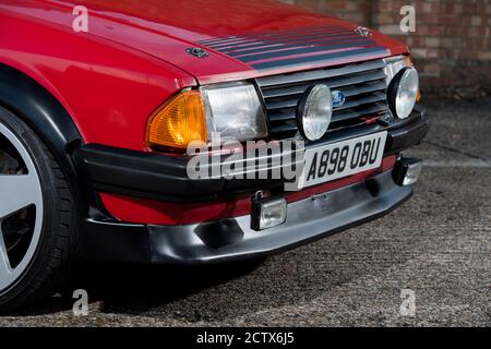 Modifiziertes Mk3 Ford Escort retro hatchback Auto Stockfoto