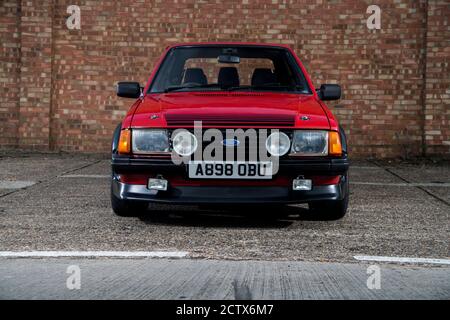 Modifiziertes Mk3 Ford Escort retro hatchback Auto Stockfoto