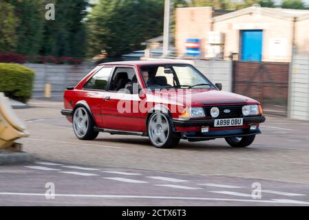 Modifiziertes Mk3 Ford Escort retro hatchback Auto Stockfoto