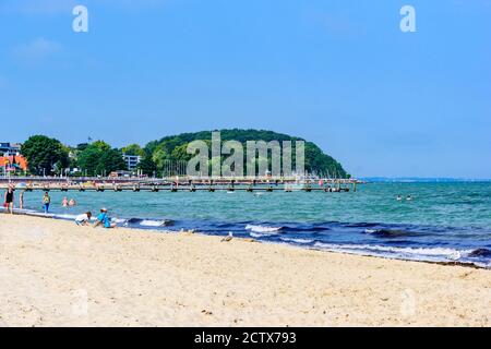 Strand in Lübeck - Travemunde (Travemünde) an der ostsee. Schleswig-Holstein, Deutschland. Stockfoto