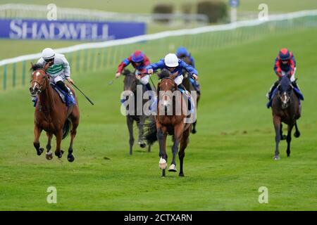 Walton Street von James Doyle geritten gewinnen die Eqtidaar Godolphin Einsätze während des zweiten Tages des Cambridgeshire Meeting auf Newmarket Racecourse. Stockfoto