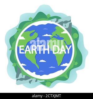 Welttag der Erde.Save the Planet Banner, für die Sicherheit der Umwelt. Stock Vektor
