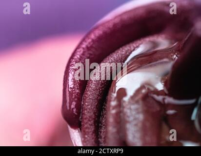 Acai gefroren mit Guaraná ( Açaí congelado com Guaraná ). Stockfoto