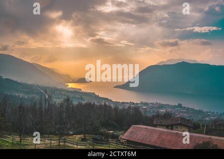 Iseo See anzeigen Stockfoto