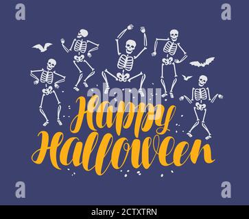 Happy Halloween-Karte. Vektorgrafik Urlaub Stock Vektor