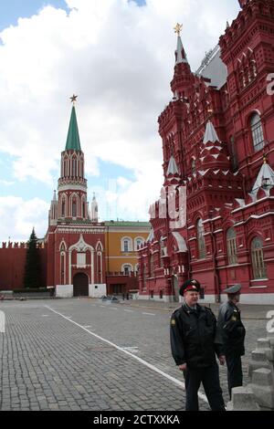Staatliche historische Museum, Roter Platz, Moskau, Russland Stockfoto