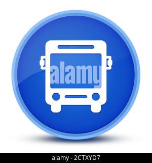 Bus luxuriöse glänzende blaue runde Knopf abstrakte Illustration Stockfoto