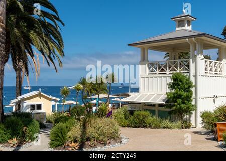 Descanso Beach Club, Santa Catalina Island. USA, berühmte Touristenattraktion in Südkalifornien, USA. Juni 2020 Stockfoto