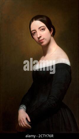 Pauline Viardot. Porträt der französischen Mezzosopranistin Pauline Viardot (geb. Michelle Ferdinande Pauline García, 1821-1910) von Ary Scheffer, Öl auf Leinwand, 1840 Stockfoto