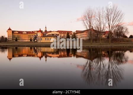 Das Bavarian Inn Lodge in bietet ein authentisches deutsches Erlebnis und Unterhaltung für die ganze Familie im Herzen von Michigan. Stockfoto