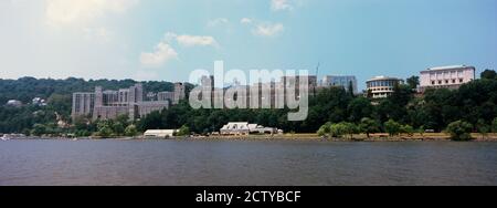 Militärakademie am Wasser, West Point Military Academy, West Point, Hudson River, New York State, USA Stockfoto