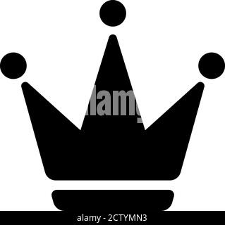 Krone, König, Führer flache Vektor-Symbol-Illustration Stock Vektor