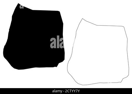 Khartum North City (Republik Sudan, Khartum State) Karte Vektorgrafik, Skizze Stadt Khartum Bahri Karte Stock Vektor