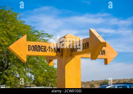 Die Longewala Schlachtfeld, berühmt für Indo-Pak Krieg von 1971, Longewala war Memorial, Jaisalmer, rajasthan Stockfoto