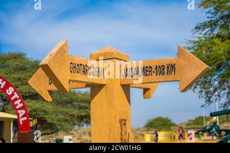 Die Longewala Schlachtfeld, berühmt für Indo-Pak Krieg von 1971, Longewala war Memorial, Jaisalmer, rajasthan Stockfoto