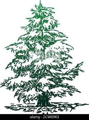 vektor moderne weihnachten grünen Baum Stock Vektor