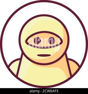 Künstliche Intelligenz. Chat bot Symbol Zeichentrickfigur. Stock Vektor