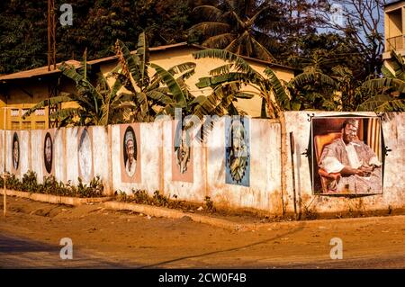 Die Mauer der Helden Conakry Guinea Westafrika 1979 Stockfoto