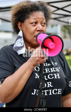 Louisville, Kentucky, USA. September 2020. Denkmal für Breonna Taylor im Jefferson Square Park, vor dem märz am Freitag. Quelle: Amy Katz/ZUMA Wire/Alamy Live News Stockfoto