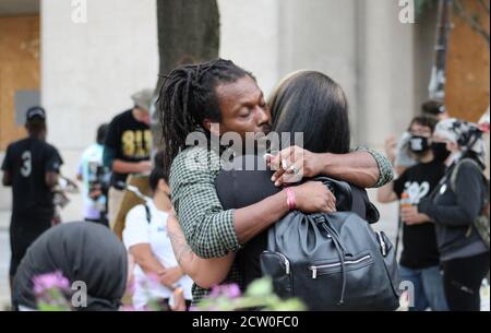 Louisville, Kentucky, USA. September 2020. Denkmal für Breonna Taylor im Jefferson Square Park, vor dem märz am Freitag. Quelle: Amy Katz/ZUMA Wire/Alamy Live News Stockfoto