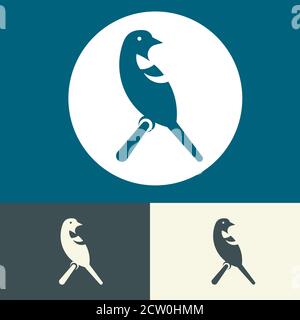 Vogel-Logo Tier minimalistischen Vektor-Design. Fauna Markenidentitätszeichen. Stock Vektor