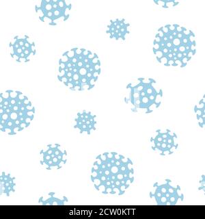 Coronavirus. Nahtloses handgezeichnetes Muster. Stock Vektor
