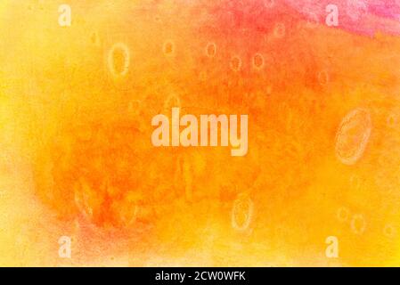 Farbe orange Aquarell gemalten Hintergrund Textur Stockfoto