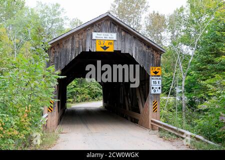 Forelle Creek Covered Bridge; New Brunswick; Kanada Stockfoto