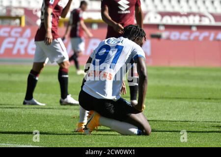 Turin. Serie A Tim 2020/2021 Liga Spiel. Turin gegen Atalanta. Olympisches Stadion Im Bild: Duvan Zapata Stockfoto