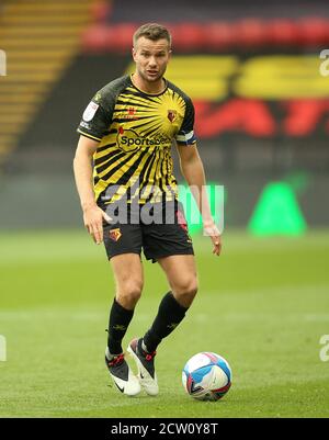 Watfords Tom Cleverley während des Sky Bet Championship-Spiels in der Vicarage Road, Watford. Stockfoto