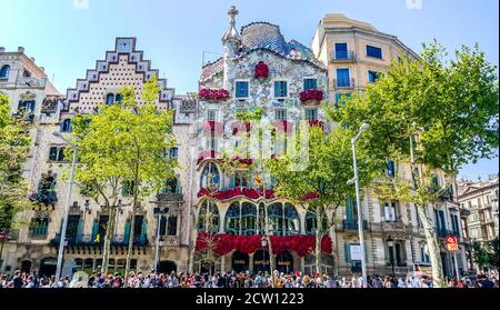 Casa Battlo und Casa Amatller in Barcelona, Spanien Stockfoto