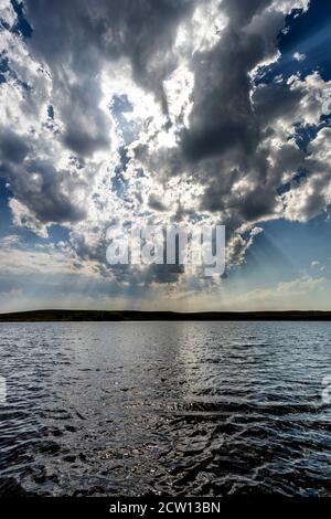 Lake of Monks (lac des moines) in Aubrac Region, Aveyron Department, Occitanie, Frankreich Stockfoto