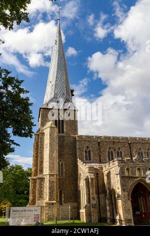 St. Mary's Church Hadleigh in Hadleigh, einer alten Marktstadt in Süd-Suffolk, East Anglia, Großbritannien. Stockfoto