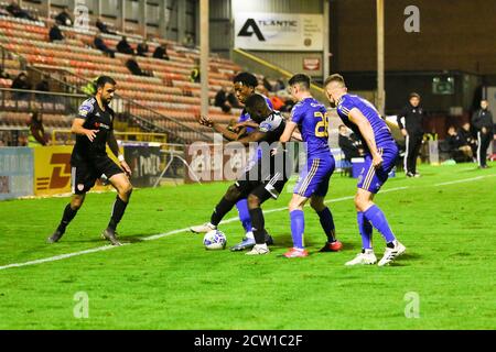 JAMES AKINTUNDE (Derry City FC) Während der Airtricity League zwischen Bohemians FC & Derry City FC 25-09-2020 Stockfoto