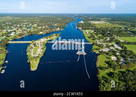 W.P. Franklin US Army Corps of Engineers Campground Damm und Schleusen Alva florida Stockfoto