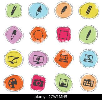 Design Icon Set Stock Vektor