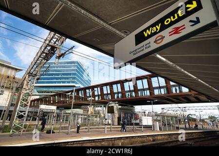 Stratford National Bahnhof Stockfoto