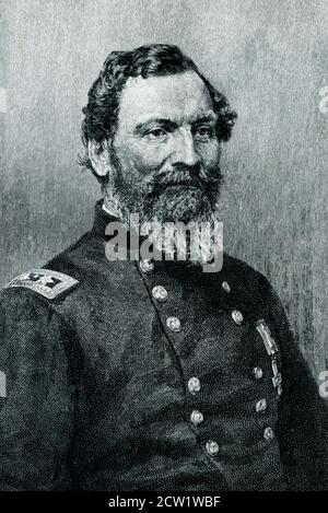 John Sedgwick (13. September 1813 – 9. Mai 1864) war während des amerikanischen Bürgerkrieges Militäroffizier und General der Union Army. Er war einer der erfahrensten und kompetentesten Offiziere in der Armee der Potomac. HJ wurde in der Schlacht von Spotsylvania Gericht Haus im Jahr 1864 getötet. Stockfoto