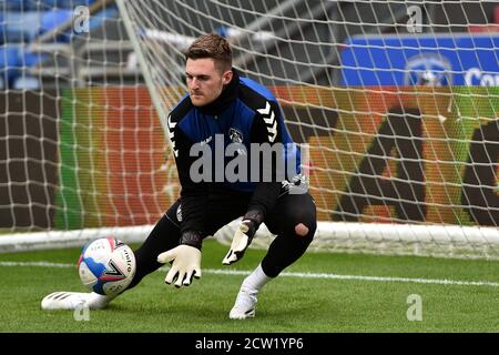 Oldham, Großbritannien. September 2020. OLDHAM, ENGLAND. 26. SEPTEMBER 2020 Oldham Ian Lawlor vor dem Sky Bet League 2 Spiel zwischen Oldham Athletic und Crawley Town im Boundary Park, Oldham am Samstag, 26. September 2020. (Kredit: Eddie Garvey - MI News ) Kredit: MI Nachrichten & Sport /Alamy Live Nachrichten Stockfoto