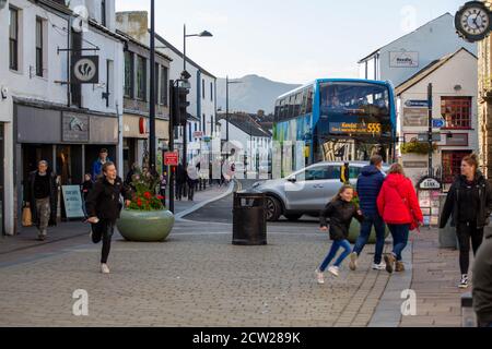 Keswick, Cumbria, Großbritannien. September 2020. Mit der R-Zahl steigt das Leben geht auf i Keswick in der englischen Lake District, die stark abhängig von der Gastfreundschaft Handel und Tourismus Credit: PN News/Alamy Live News Stockfoto