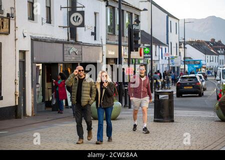 Keswick, Cumbria, Großbritannien. September 2020. Mit der R-Zahl steigt das Leben geht auf i Keswick in der englischen Lake District, die stark abhängig von der Gastfreundschaft Handel und Tourismus Credit: PN News/Alamy Live News Stockfoto