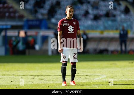 Turin, Italien. September 2020. Alejandro Berenguer (Turin FC) während Torino vs Atalanta, italienische Serie A Fußballspiel in Turin, Italien, September 26 2020 Kredit: Unabhängige Fotoagentur/Alamy Live Nachrichten Stockfoto