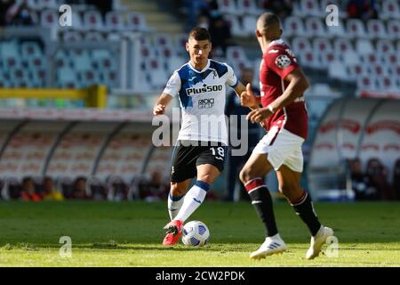 Turin, Italien. September 2020. Ruslan Malinovskyi (Atalanta) während Torino vs Atalanta, italienische Serie A Fußballspiel in Turin, Italien, September 26 2020 Kredit: Unabhängige Fotoagentur/Alamy Live Nachrichten Stockfoto