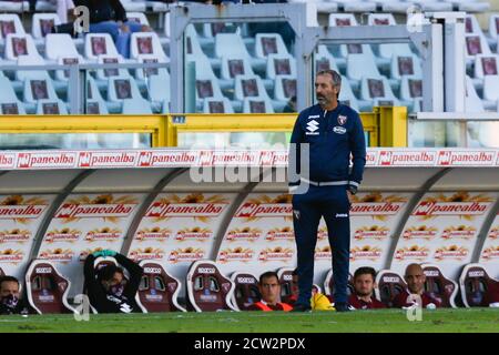 Turin, Italien. September 2020. Marco Giampaolo (Turin FC) während Torino vs Atalanta, italienische Serie A Fußballspiel in Turin, Italien, September 26 2020 Kredit: Unabhängige Fotoagentur/Alamy Live Nachrichten Stockfoto