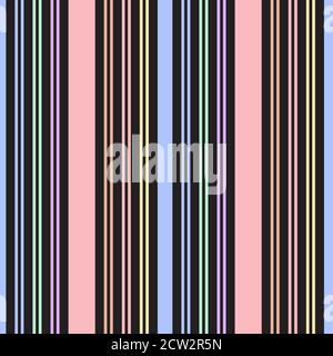 Regenbogen gestreift nahtlose Muster Hintergrund geeignet für Mode-Textilien, Stock Vektor