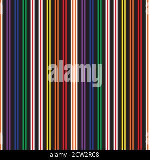 Regenbogen gestreift nahtlose Muster Hintergrund geeignet für Mode-Textilien, Stock Vektor