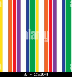 Regenbogen gestreift nahtlose Muster Hintergrund geeignet für Mode-Textilien, Stock Vektor