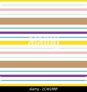 Regenbogen gestreift nahtlose Muster Hintergrund geeignet für Mode-Textilien, Stock Vektor