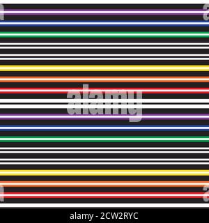 Regenbogen gestreift nahtlose Muster Hintergrund geeignet für Mode-Textilien, Stock Vektor